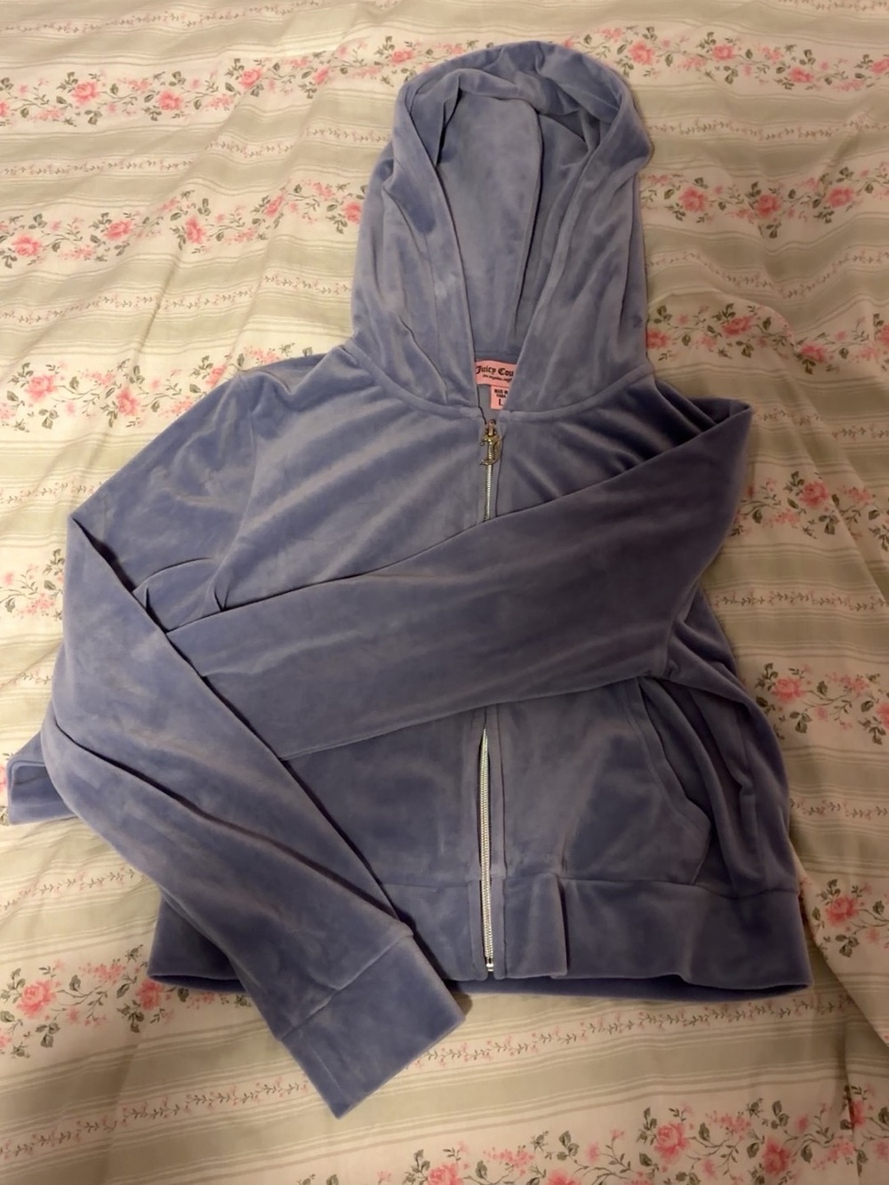Juicy Couture Lavender Velour Zip Hoodie